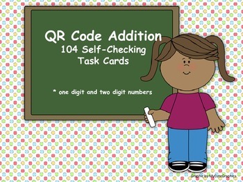 Preview of QR Code Addition (104 self-checking addition task cards using technology)