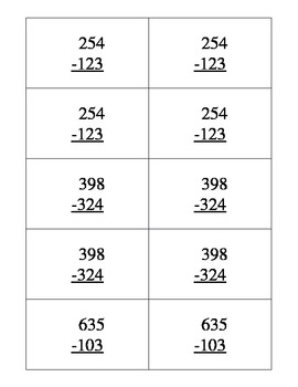 Preview of QR Code Subtraction Task Cards