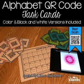 Preview of QR Code Alphabet Letter & Sound Task Cards