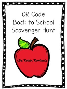 Preview of QR Code Back to School Scavenger Hunt