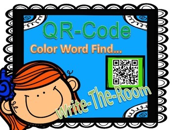 QR Code Color Word Find...Write the Room by Elizabeth Bollhoefer