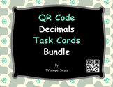 QR Code Decimals Task Cards Bundle