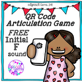 Articulation Game Initial F sound QR Code FREEBIE