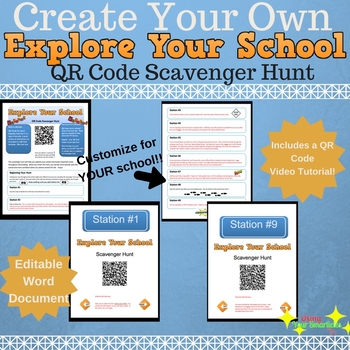 Preview of Back to School - QR Code Hunt (EDITABLE)
