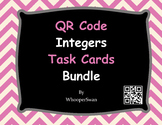 QR Code Integers Task Cards Bundle