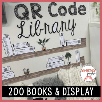 Preview of QR Code Library Book Display Listening Post Read Aloud Literacy Center Activity