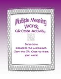 QR Code Literacy Center- Multiple Meaning Words