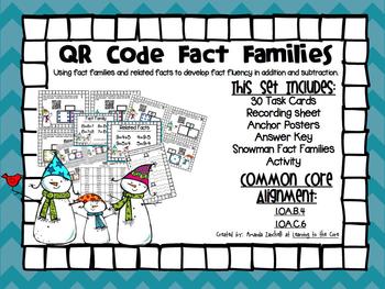 Preview of QR Code Fact Families and Related Facts