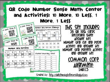 Preview of QR Code 10 More/Less, 1 More/Less