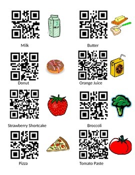Preview of QR Code Math Grocery Store: Adding and Subtracting