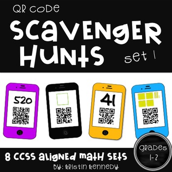 Preview of QR Code Scavenger Hunts: Grades 1 and 2 Math