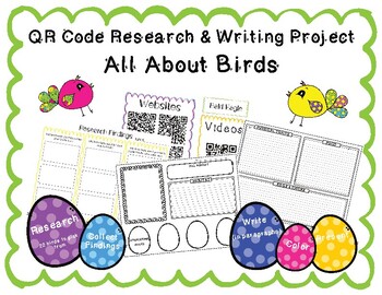Preview of QR Code Research & Writing Project : All About Birds