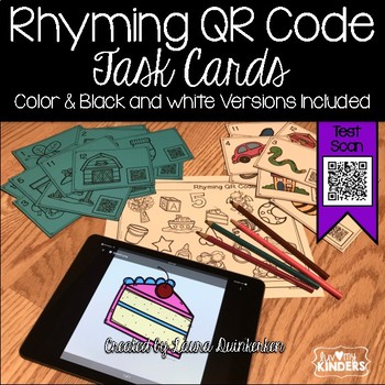 Preview of QR Code Rhyming Words Activity
