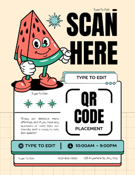 Preview of QR Code Scan Frame Flyers (4) Fully Customize your Flyer Ready to Edit!