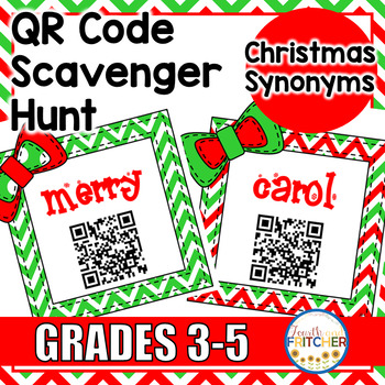 Preview of Christmas Synonyms QR Code Activity