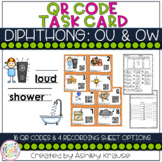 QR Code Task Cards: Diphthong ou & ow