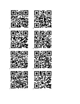 Preview of QR Code Scavenger Hunt - QR Codes Sheet