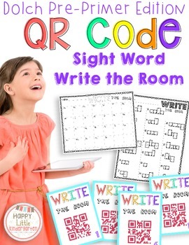 Preview of QR Code Sight Word Write the Room Activities