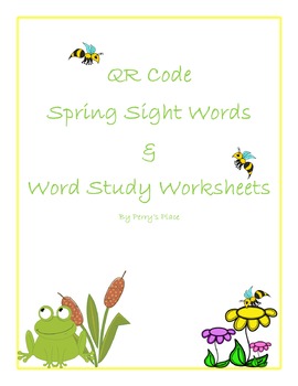 Preview of Fun With Words:  QR Code Spring Sight Words & Word Study