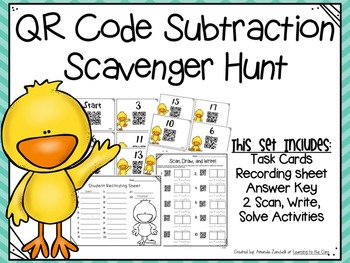 Preview of QR Code Subtraction Scavenger Hunt