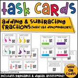 QR Code Task Cards: Adding and Subtracting Fractions With 