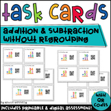 QR Code Task Cards: Addition and Subtraction withOUT Regrouping