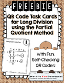 {FREEBIE} Sample QR Code Task Cards for Partial Quotient M