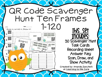 Preview of QR Code Ten Frames Numbers 1-120