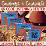 QR Code listening center with COWBOYS and COWGIRLS theme 23 stories