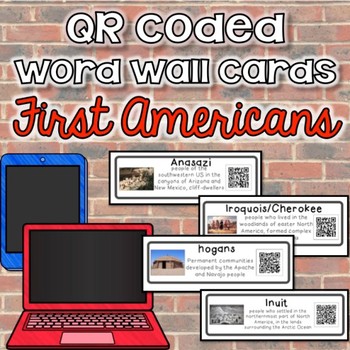 Preview of QR Coded Word Wall-First Americans