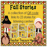 QR Codes FALL Stories | Great for Listening Centers thanksgiving 