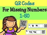 QR Codes Find the Missing Number Strips (1-50)