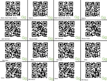 Preview of QR Codes Letter Gg