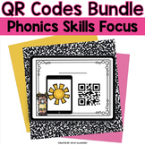 QR Codes Literacy Centers Bundle Pack - Phonics Focused Ac