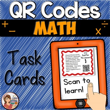Preview of QR Codes: Math Word Problem Task Cards