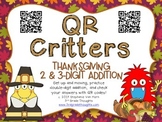 QR Critters: 2 & 3-Digit Addition {Thanksgiving}