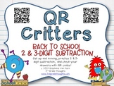 QR Critters: 2 & 3-Digit Subtraction {Back to School}