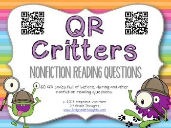 Preview of QR Critters: Nonfiction Reading Questions