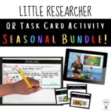 QR Research Task Cards Seasonal Bundle - Grade 1, 2 and 3