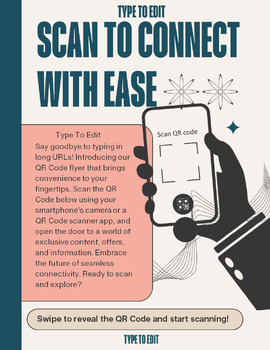 Preview of QR Scan To Connect Order Flyers (4) Fully Customize your Flyer Ready to Edit!