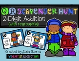 QR Scavenger Hunt: 2-Digit Addition with Regrouping
