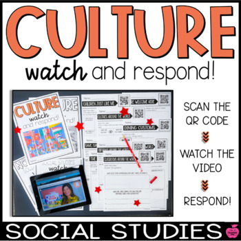 Preview of Culture | QR Watch & Respond Social Studies