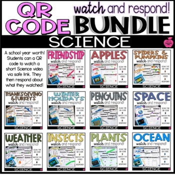 Preview of QR Watch and Respond Science | Full Year Bundle