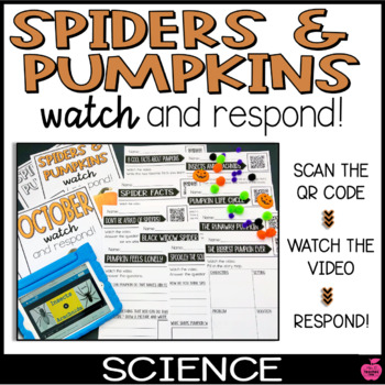 Preview of Spiders and Pumpkins QR Watch and Respond | October