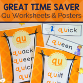 QU Digraph | QU Activities and Worksheets with Print and Digital