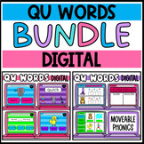 QU Words Digital Phonics BUNDLE Moveable and Interactive Digraph