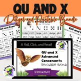 QU and X Words/Sentences Roll & Read |Phonics Games| Digit