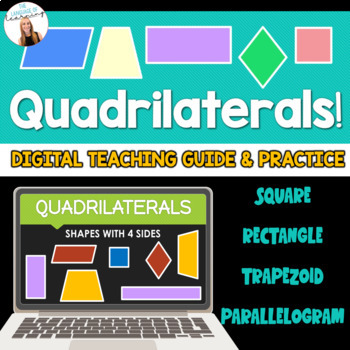 Preview of QUADRILATERALS Teaching Guide & Interactive Review | Google Slides | DIGITAL