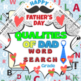 QUALITIES Of DAD Father’s Day Word Search Puzzles for End 