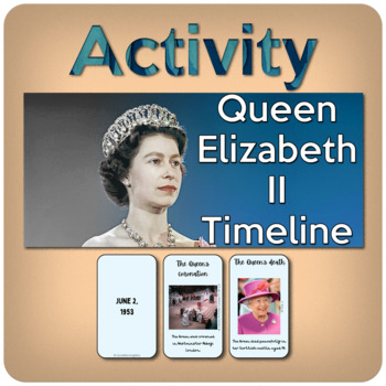 Preview of QUEEN ELIZABETH II - TIMELINE: An activity/game for ESL learners!